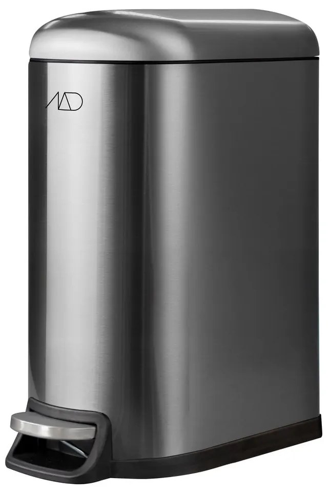 Ezüstszínű rozsdamentes acél pedálos szemetes 10 l Wather – Mette Ditmer Denmark