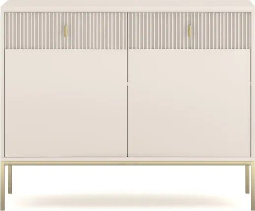 Komód 2 ajtóval és 2 fiókkal kasmír színben arany fogantyúkkal – MAGGIORE MA02