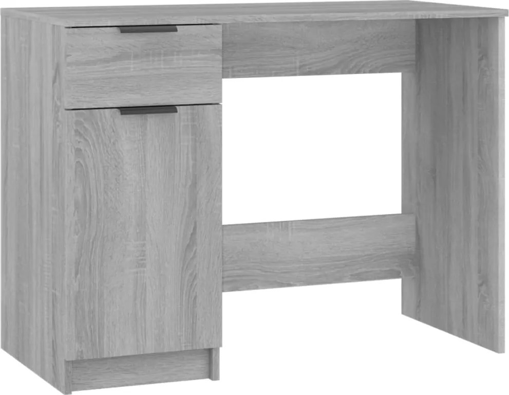 vidaXL szürke sonoma színű szerelt fa íróasztal 100 x 50 x 75 cm