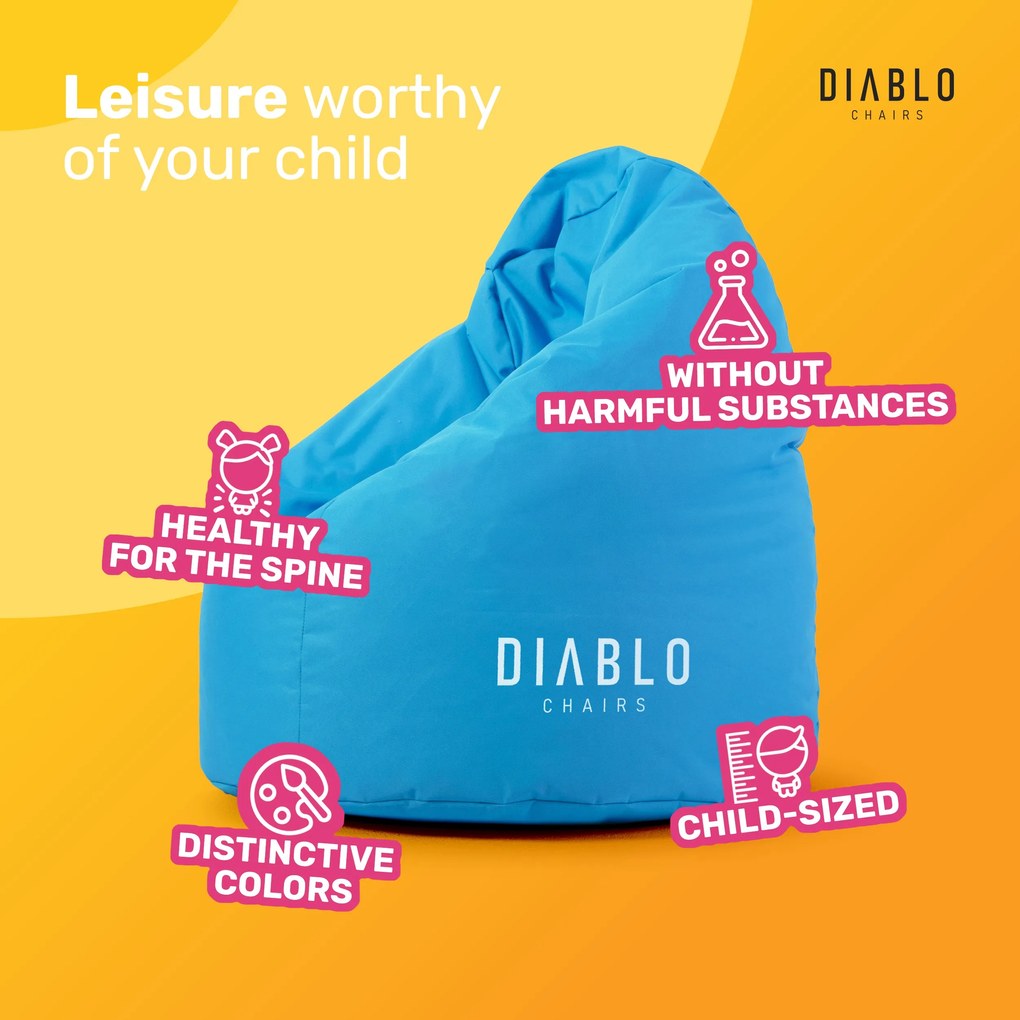 Diablo Chairs gyerekpuff: Kék