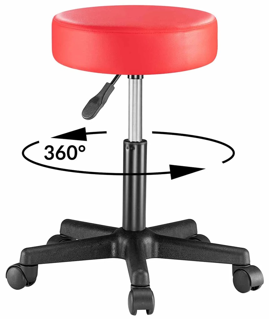 Casaria® Gurulós puff - piros