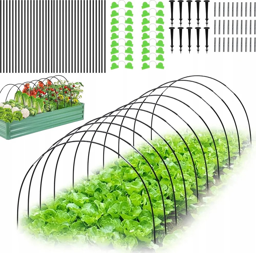 36DB Állvány Üvegház Alagút Kerti Termesztő Csontváz