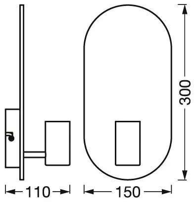 Ledvance - Fali lámpa DECOR WOOD 1xE27/8W/230V