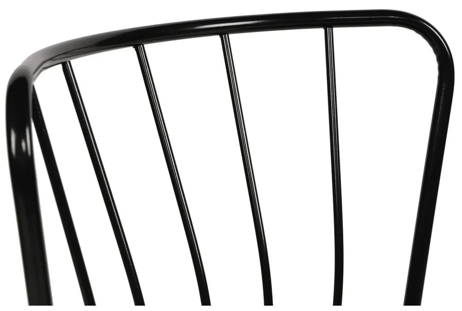 Fekete fém étkezőszék szett 2 db-os Yildiz – Kalune Design