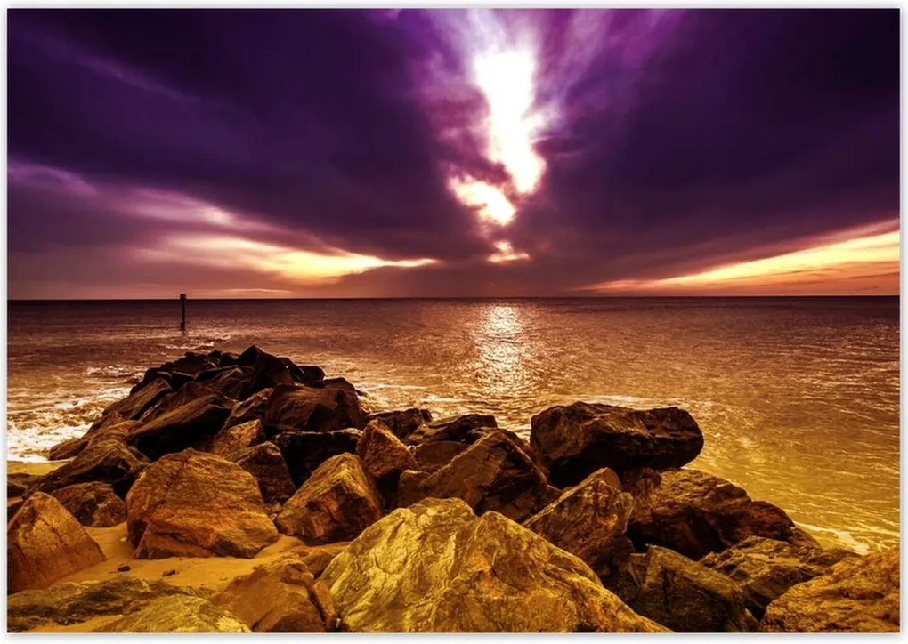 Poszterek 100x70 Lila ég Tenger