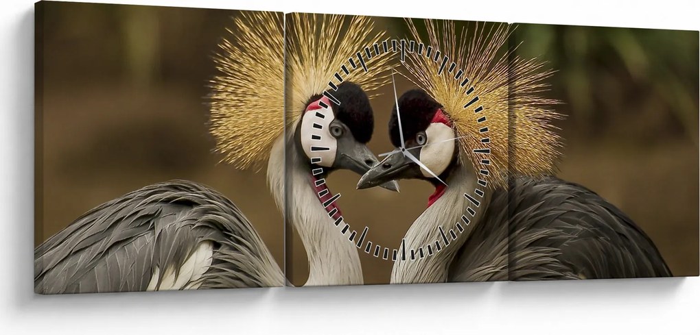 Madarak képe (órával) (90x30 cm)
