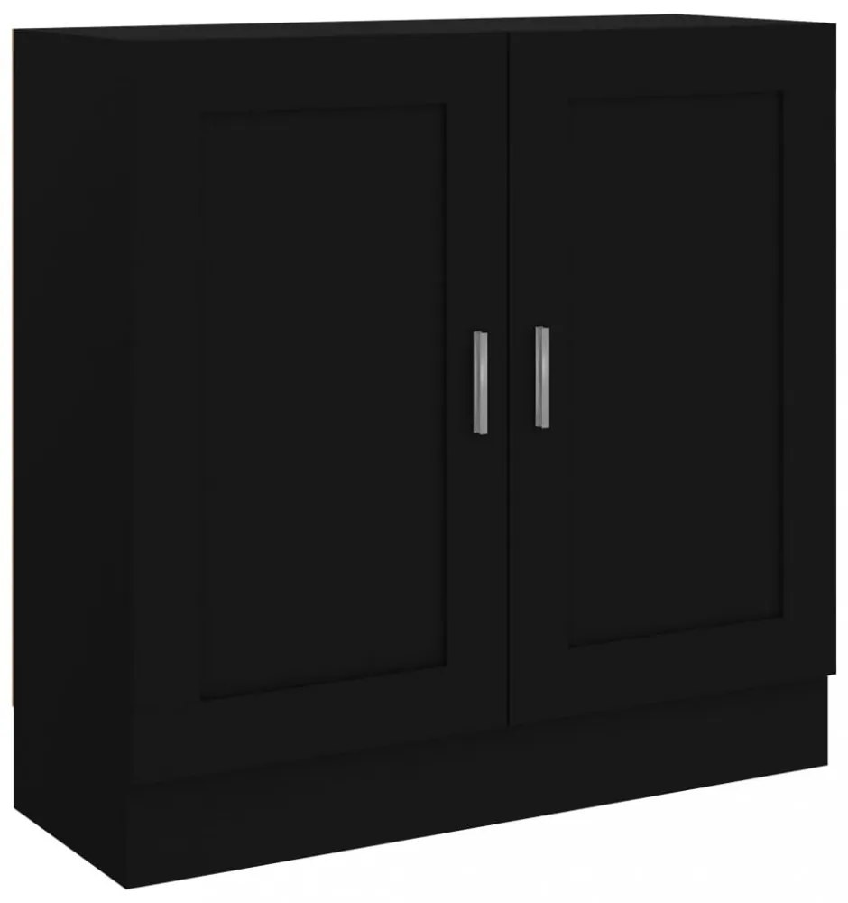 fekete szerelt fa könyvszekrény 82,5 x 30,5 x 80 cm
