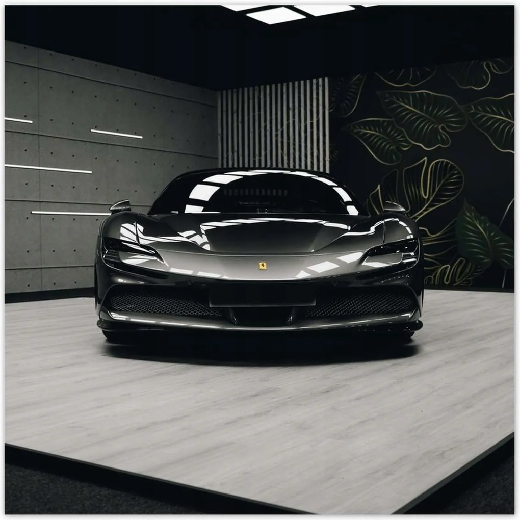 Poszterek 30x30 Fekete Ferrari Autó