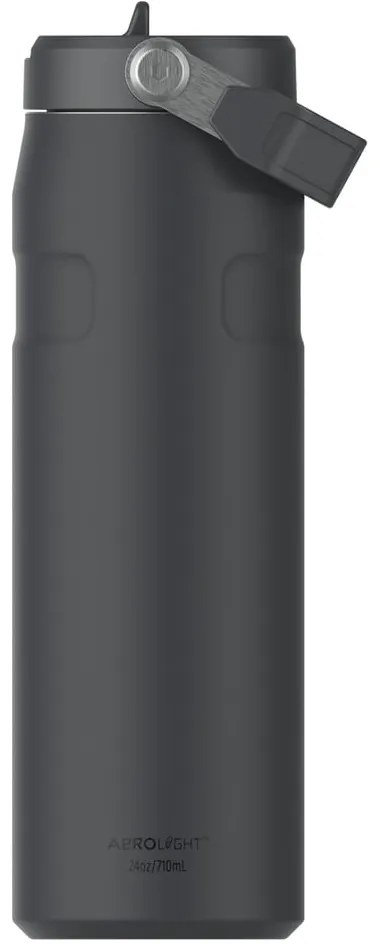 Fekete rozsdamentes acél termosz 700 ml IceFlow™ Flip Straw 2.0 Tumbler Black – Stanley