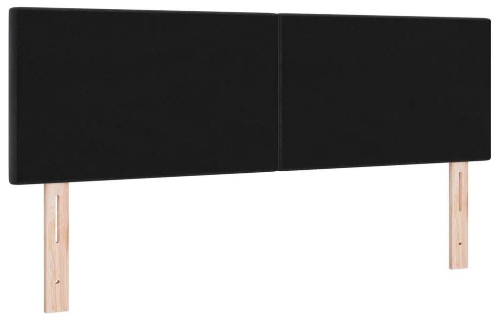 Fejtámla Gombos Tűzött Fekete 160 cm Velúr