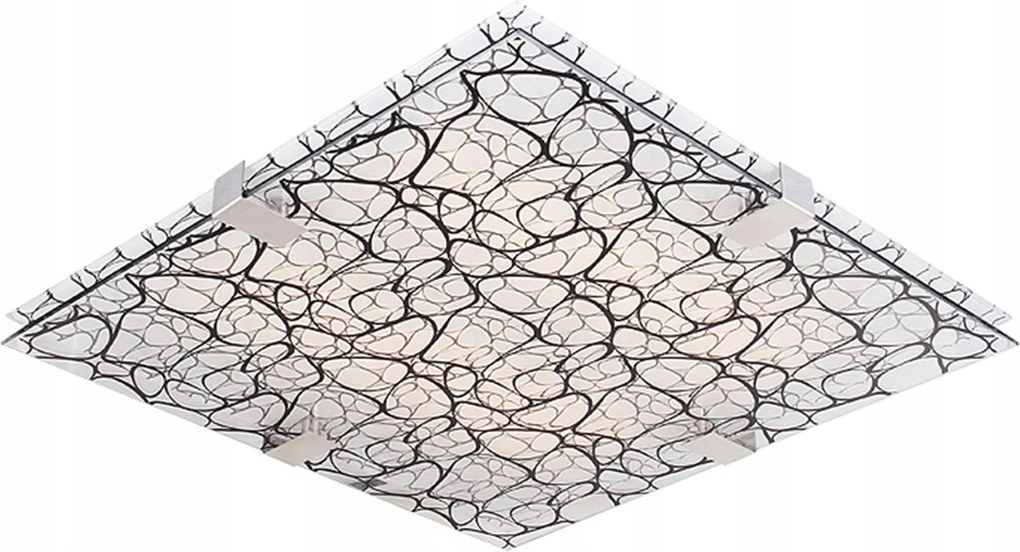 Négyzet alakú plafon Candellux 31 x 31 cm fehér