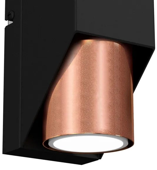 Fali lámpa WALL 1xGU10/8W/230V fekete/réz