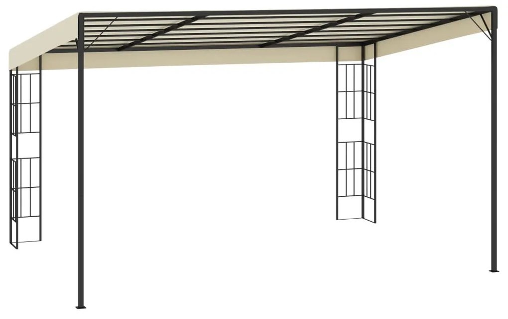 Krémszínű falra szerelhető szövetpavilon 3 x 4 m