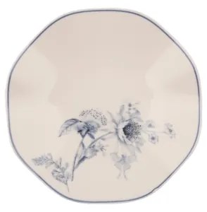 24 darabos étkészlet, fehér/kék, porcelán