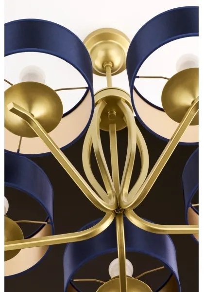 Jupiter 2114 - KASZMIR rudas csillár 5xE27/15W/230V kék/arany