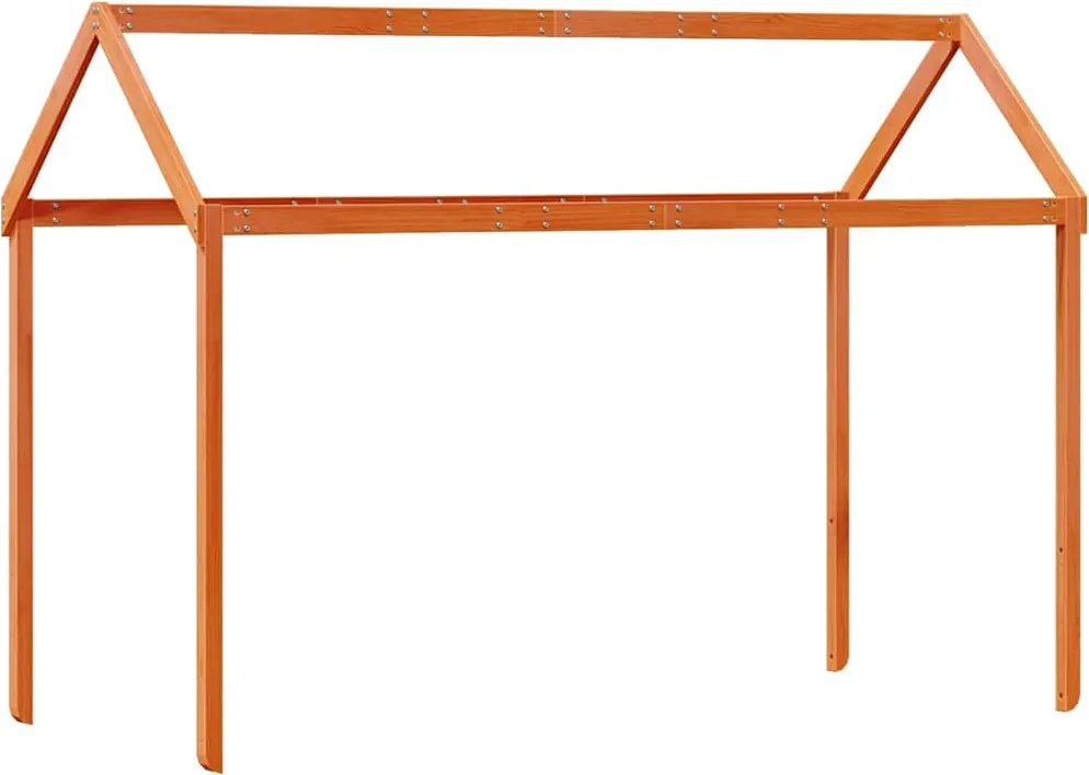 vidaXL viaszbarna tömör fenyőfa gyerekágytető 207 x 80,5 x 151,5 cm