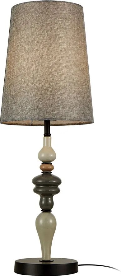 Italux klasszikus boho asztali lámpa nerom matt fekete szürke itxtb-22374a-bk