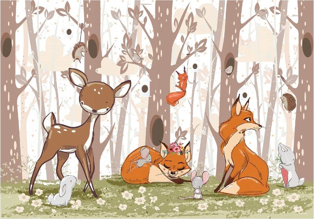 Gyerek fotótapéta állatok őz erdő 208x146