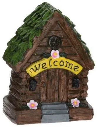 Tündérkert mini ház welcome felirattal 10,4 cm