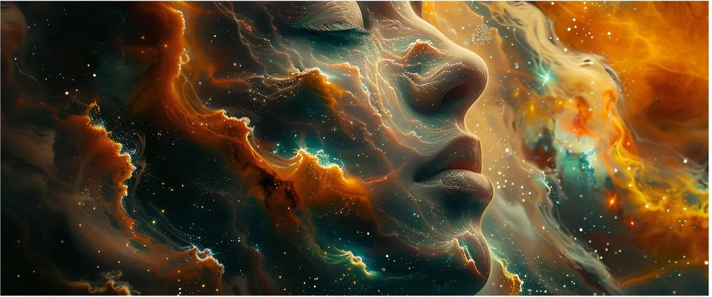 Kép - Arc az űrben (120x50 cm)