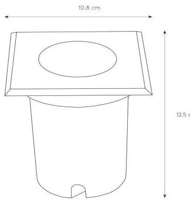 Lucide 11800/01/12 - Kültéri beépíthető lámpa BILTIN 1xGU10/35W/230V IP67