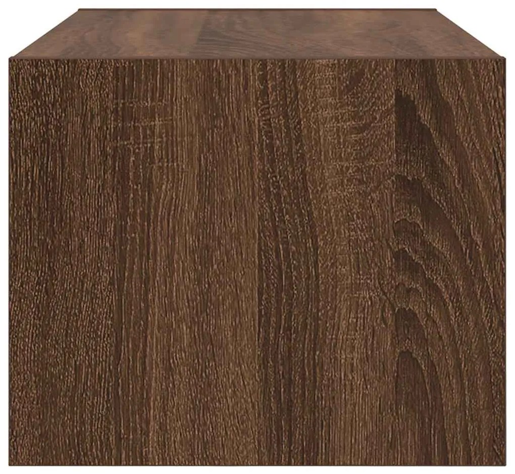 2 db barna tölgy színű szerelt fa TV-szekrény 60x31x25,5 cm