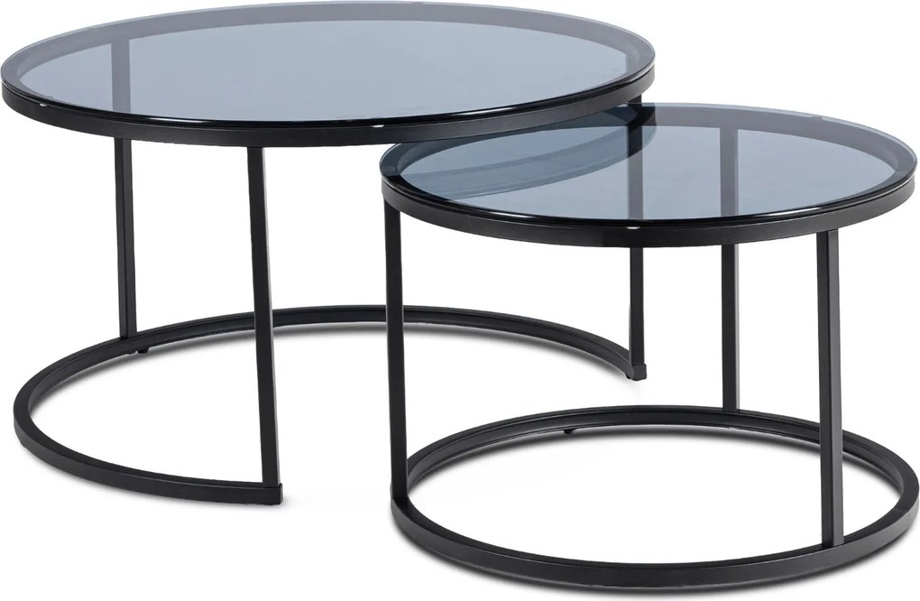 CARRERA MAX dohányzóasztal-szett, szürke/fekete