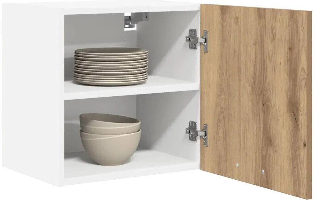 Függő szekrény Riga Artisan tölgy és fehér 40 x 31 x 40 cm