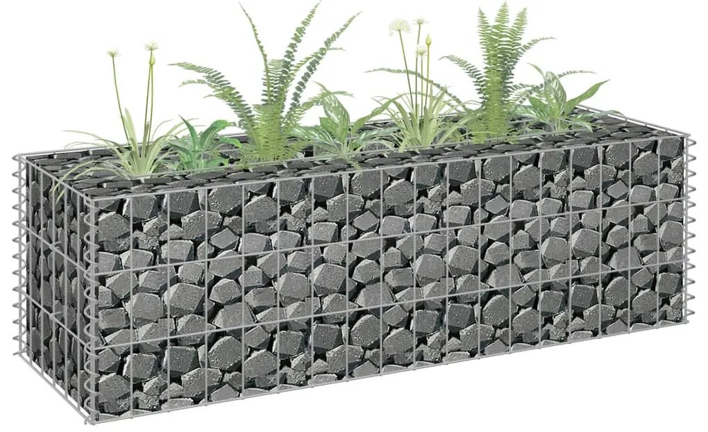 horganyzott acél gabion magaságyás 90 x 30 x 30 cm