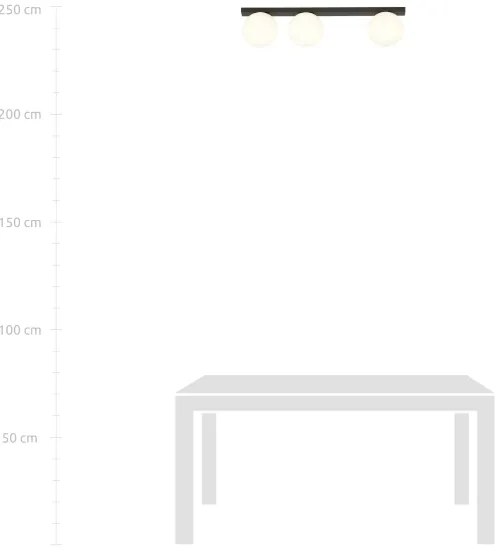 Mennyezeti lámpa FIT 3xE14/10W/230V fekete/fehér