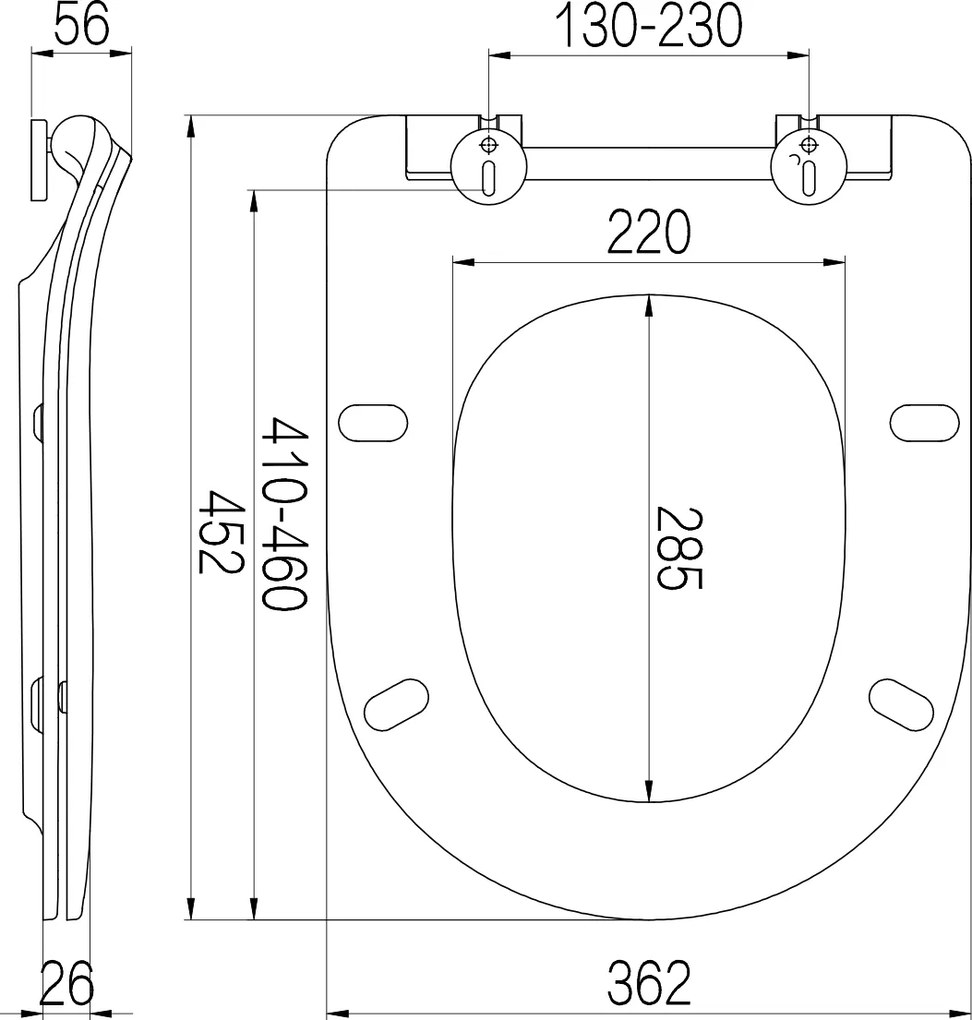 Sapho Sapho, EDITA WC-ülőke, SLIM, Soft Close, fehér, 1703-458