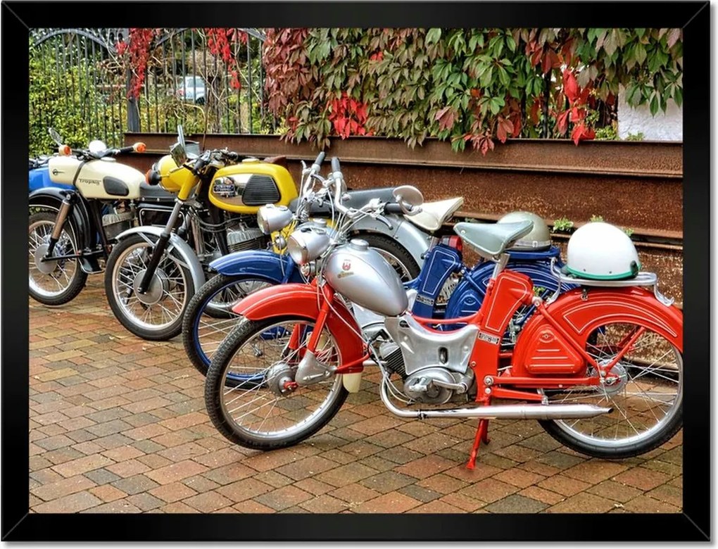 Poszterek keretben 40x30 Antik motorkerékpárok