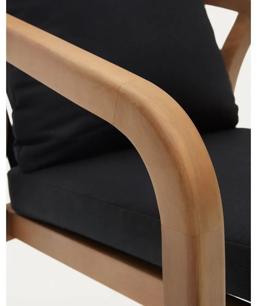 Fekete-natúr színű étkezőszék szett 4 db-os Malaret – Kave Home