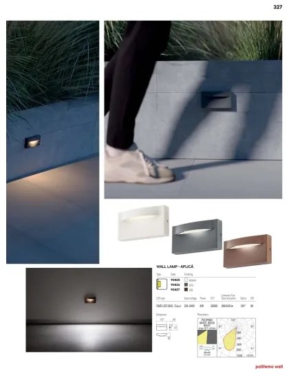 Redo 90425 - LED Kültéri fali lámpa POLIFEMO LED/8W/230V IP65 fehér