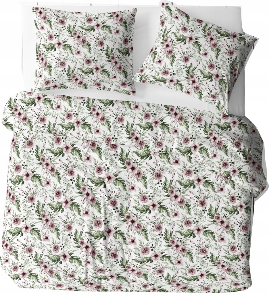 Pamut Ágyneműhuzat Lengyel Vastag Pamut 220x200 cm +2x 70X80 vadvirág