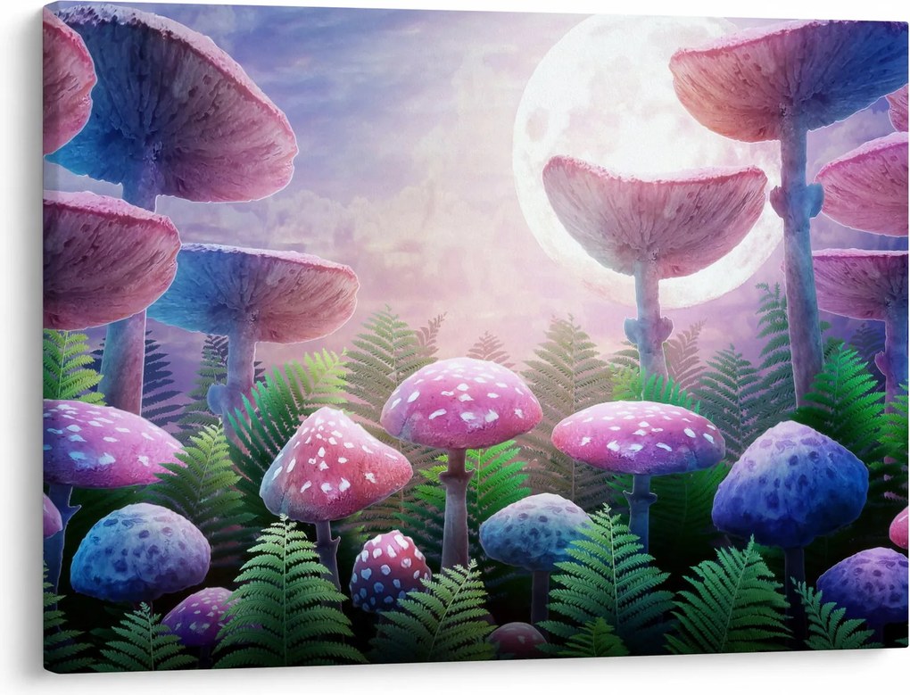 Kép - Gomba teliholdkor, grafika (70x50 cm)