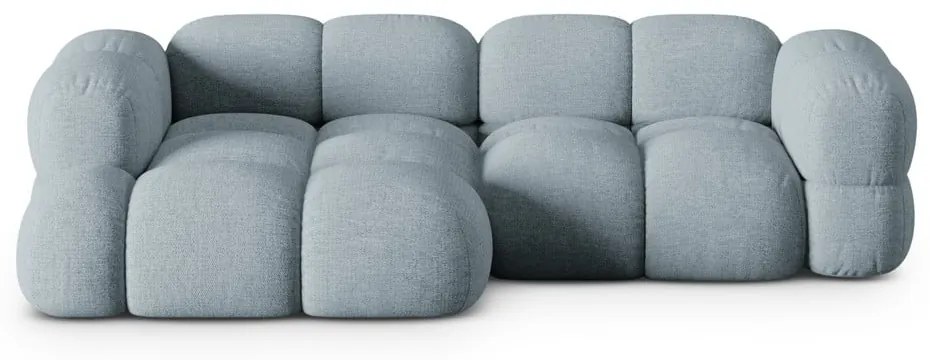 Világoskék sarokkanapé (bal oldali-heverő résszel) Loretto – Cosmopolitan Design