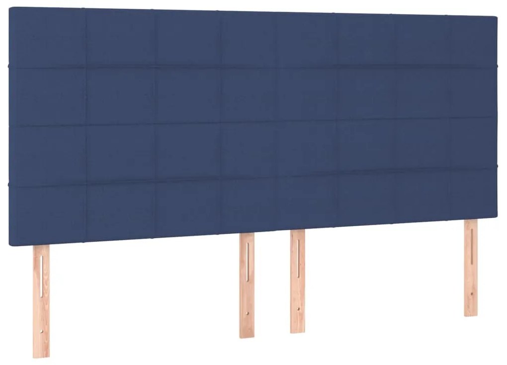 4 db kék szövet fejtámla 90x5x78/88 cm