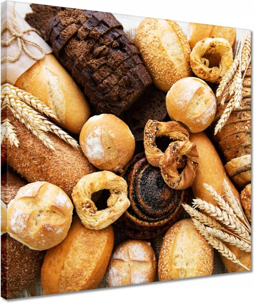 Vászonkép 40x40 Kenyér mix