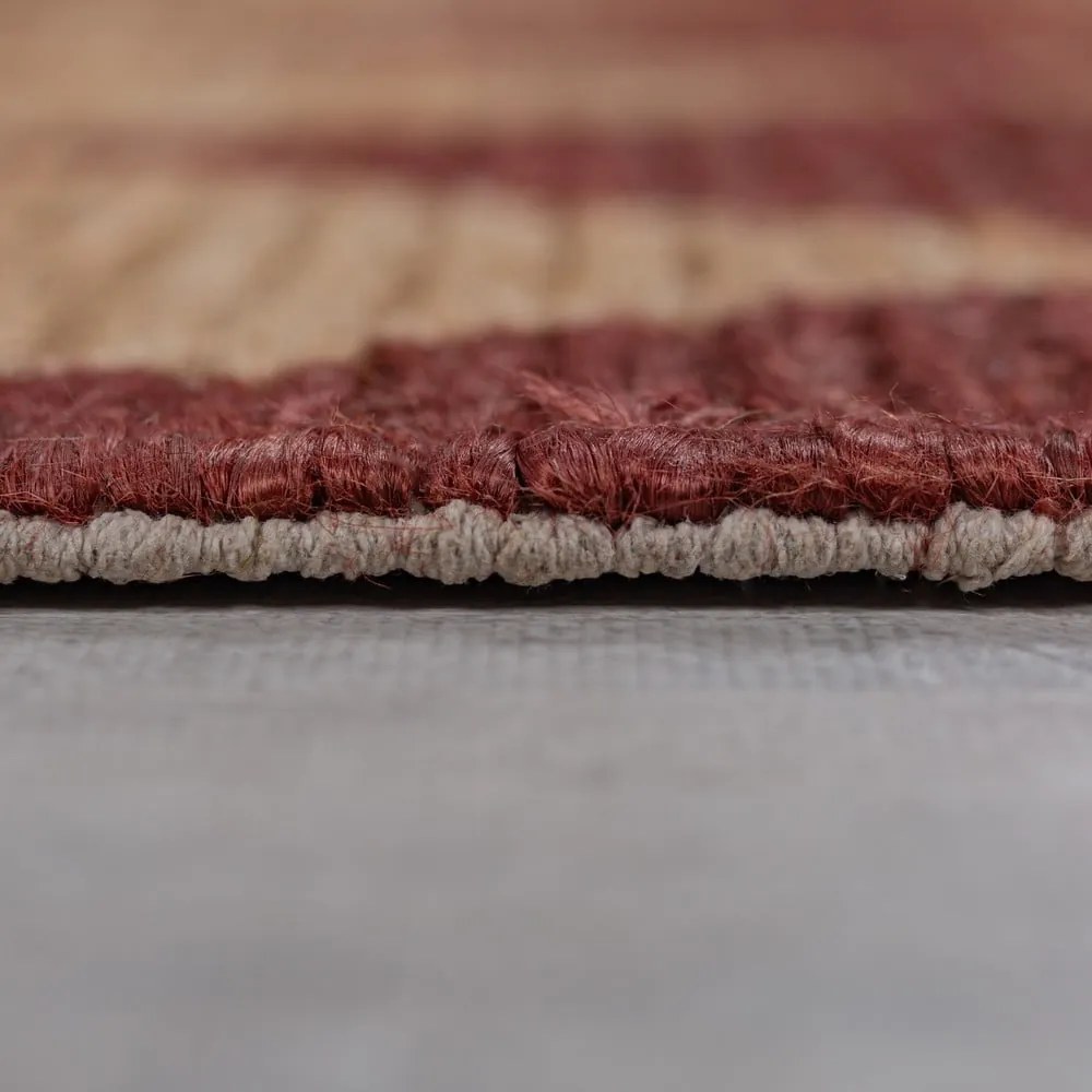 Terrakotta színű kézi szövésű jutakeverék futószőnyeg 60x230 cm Effie Diamond – Flair Rugs