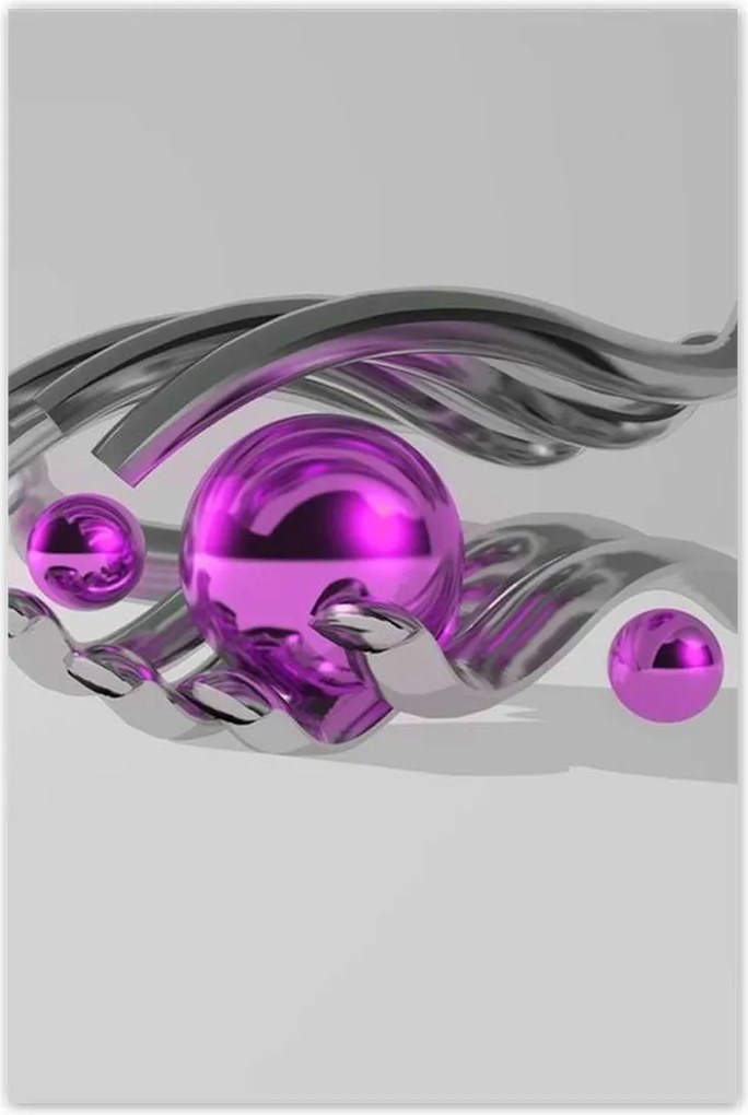 Poszterek 60x90 Lila gömbök a kézben