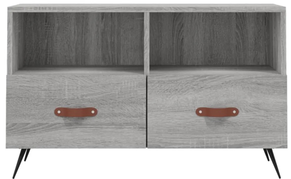 szürke sonoma színű szerelt fa TV-szekrény 80x36x50 cm