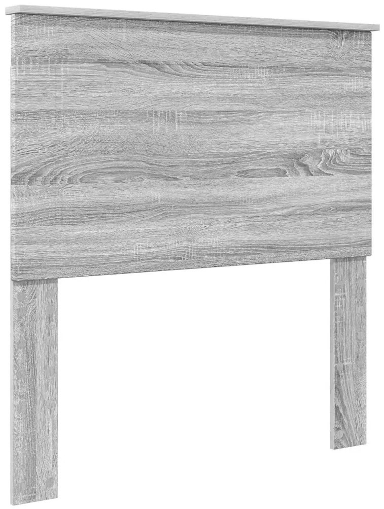 vidaXL Ágykeret fejtámlával Szürke Sonoma 100 x 200 cm Tömör fenyőfa