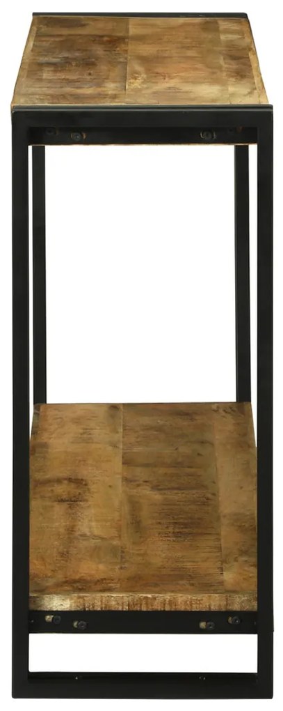 Konzolasztal 120x33x75 cm Tömör Durva Mangófából