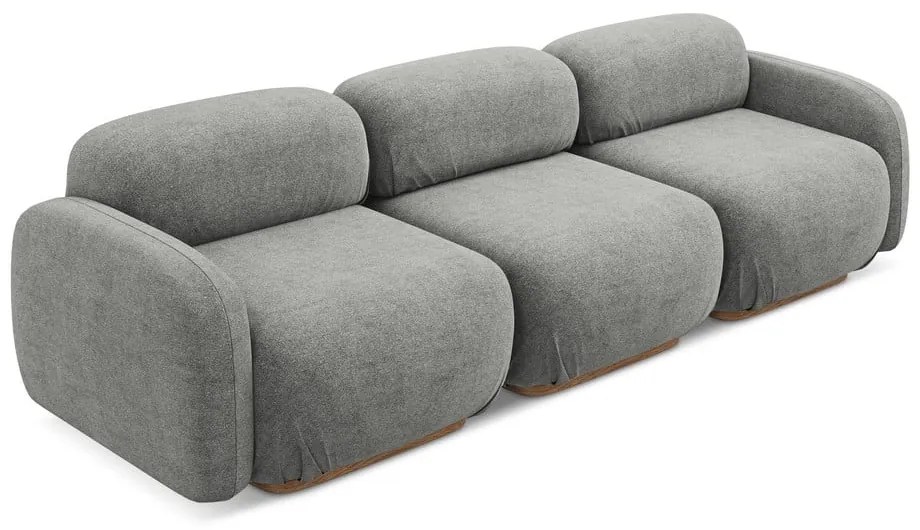 Szürke buklé moduláris kanapé 270 cm Ailani – Makamii
