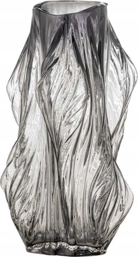 Bloomingville Tulla Üveg Váza Virágokhoz 32 cm Szürke