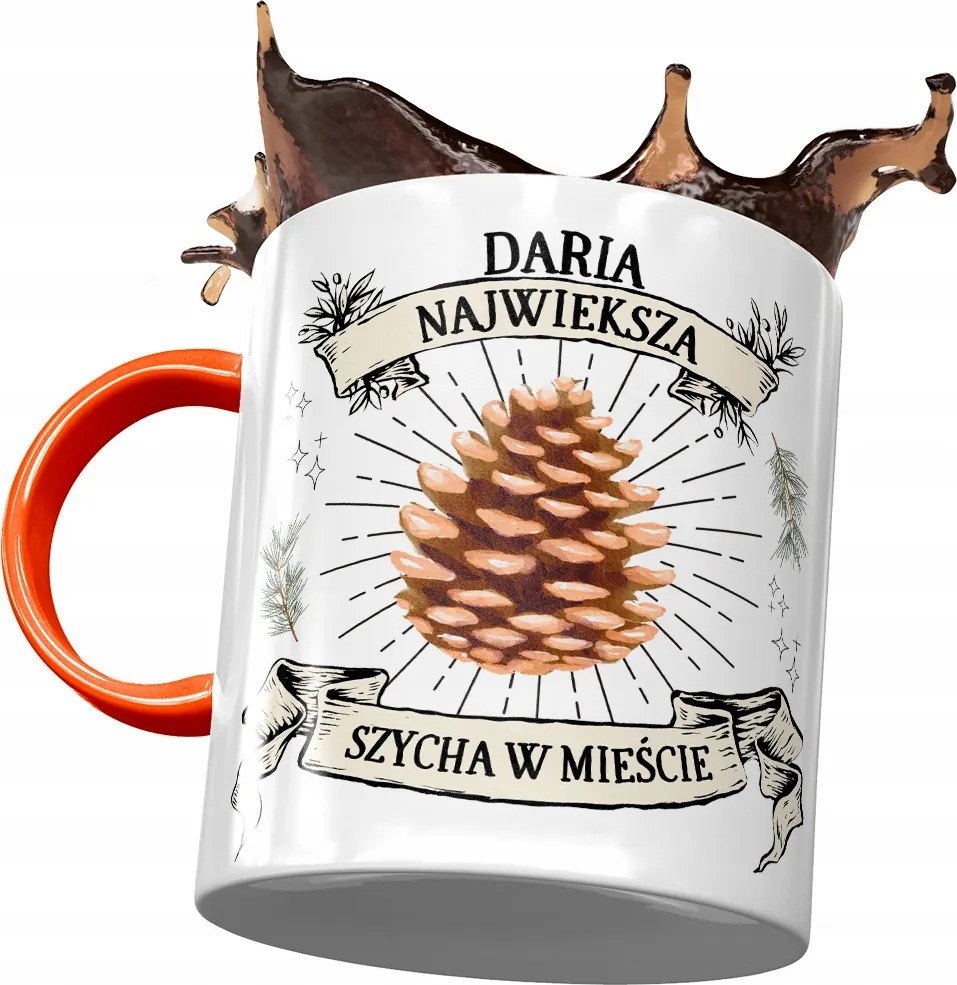 Narancssárga bögre Daria Barátnő Feleség Nyomtatott Fotóval