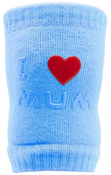 Gyermek térdvédő New Baby ABS-el I Love Mum and Dad kék