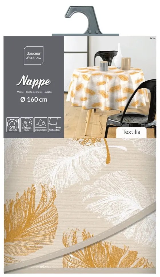 Lemosható asztalterítő ø 160 cm Sarina – douceur d'intérieur