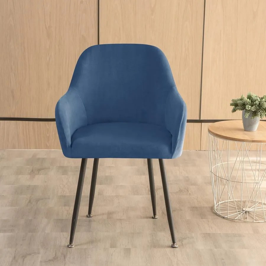 Nagy Kagylószék Huzat (bársonyos, tengerészkék)